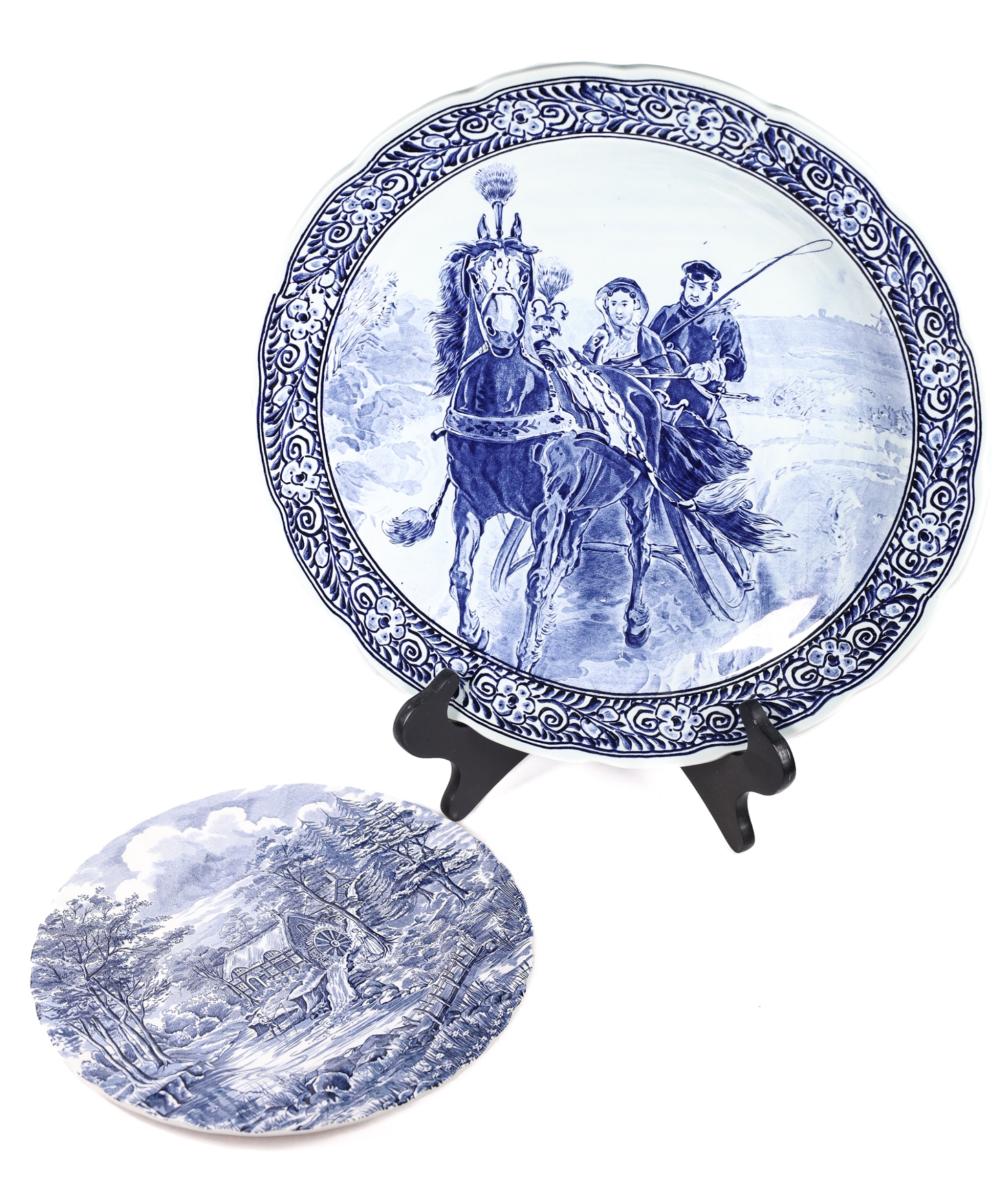 2 PCS BLUE & WHITE: CHARGER &