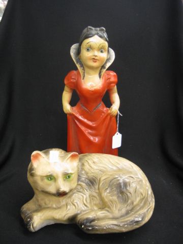 2 pcs. Carnival Chalkware ''Snow