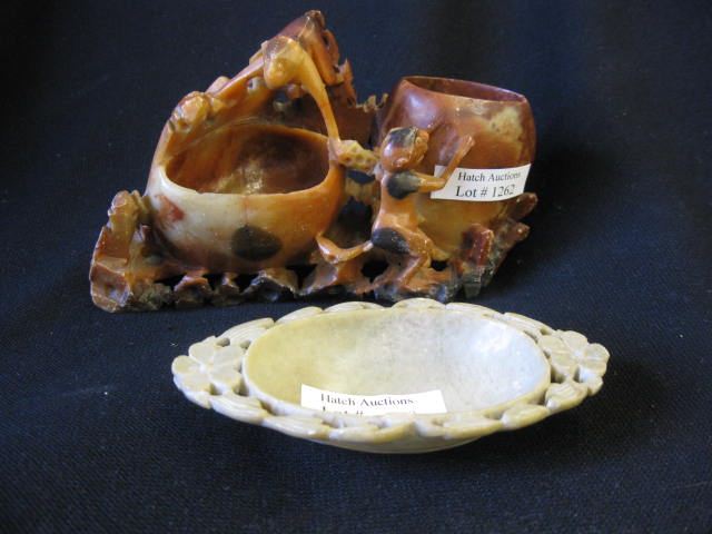 2 pcs. Chinese Carved Soapstone