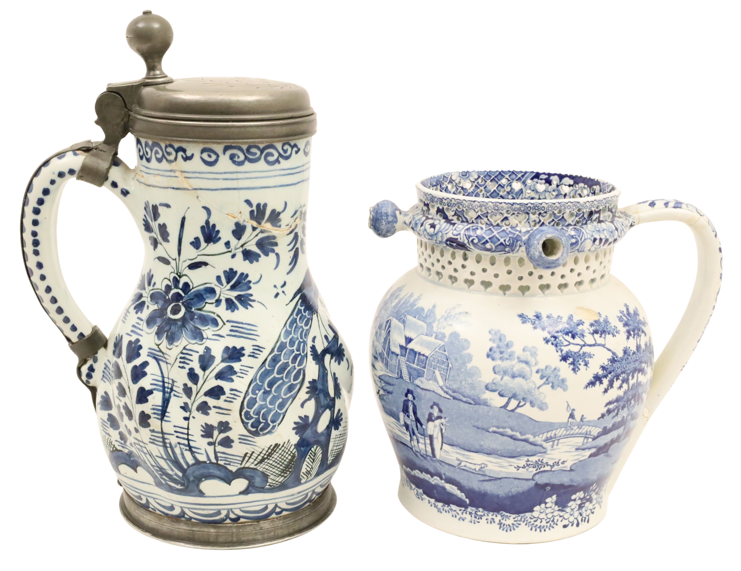 2 PCS CONTINENTAL BLUE AND WHITE