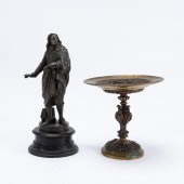2 PCS, CONTINENTAL BRONZE TAZZ