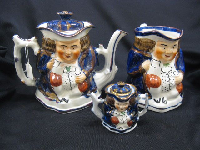 2 pcs. English Figural Tobyware