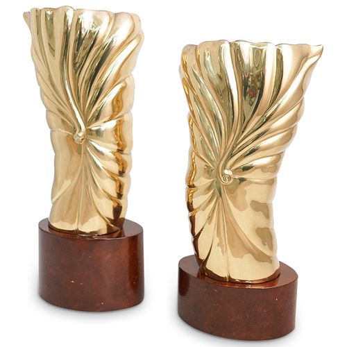 (2 PCS) MID CENTURY CHAPMAN GOLD