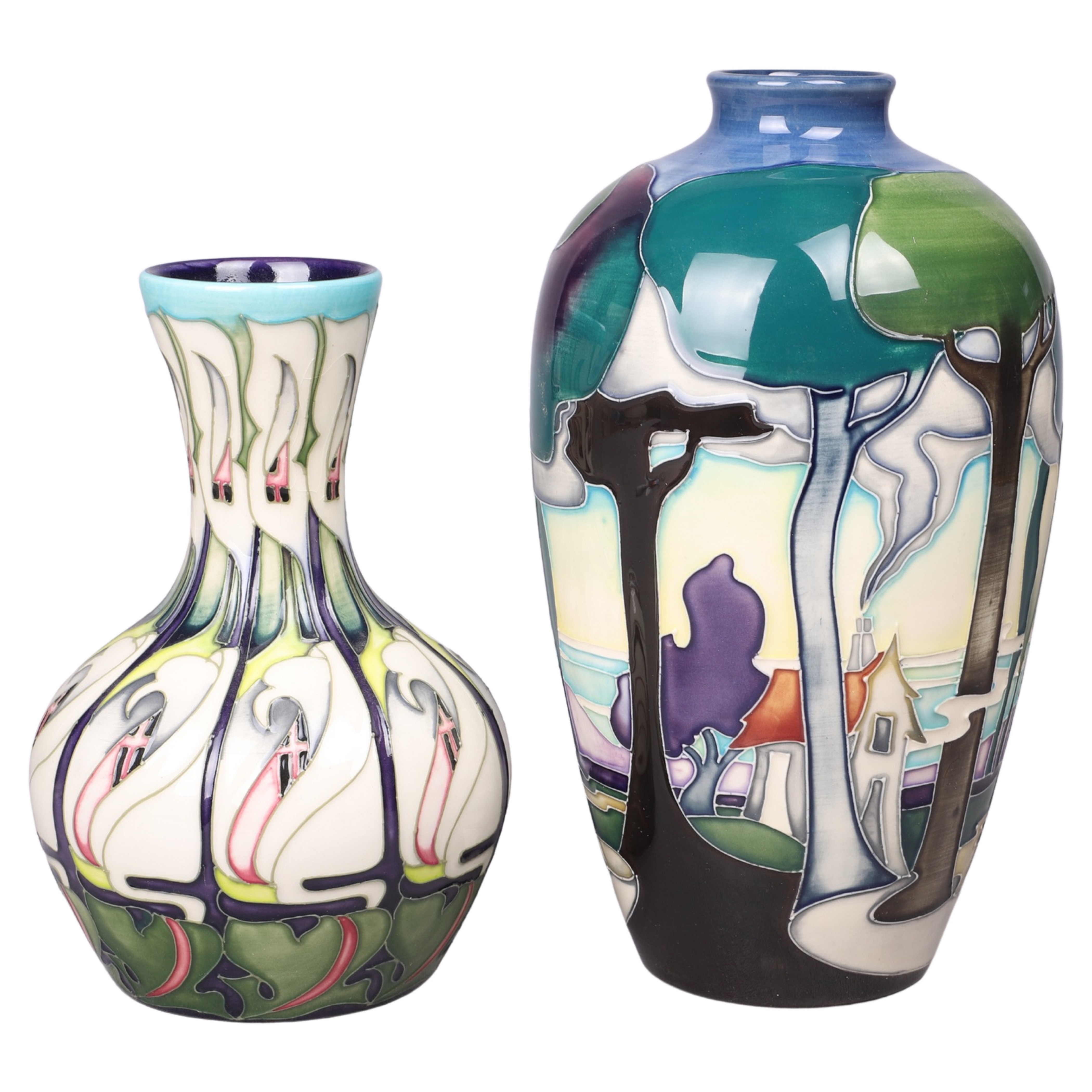 (2) Pcs Moorcroft pottery vases