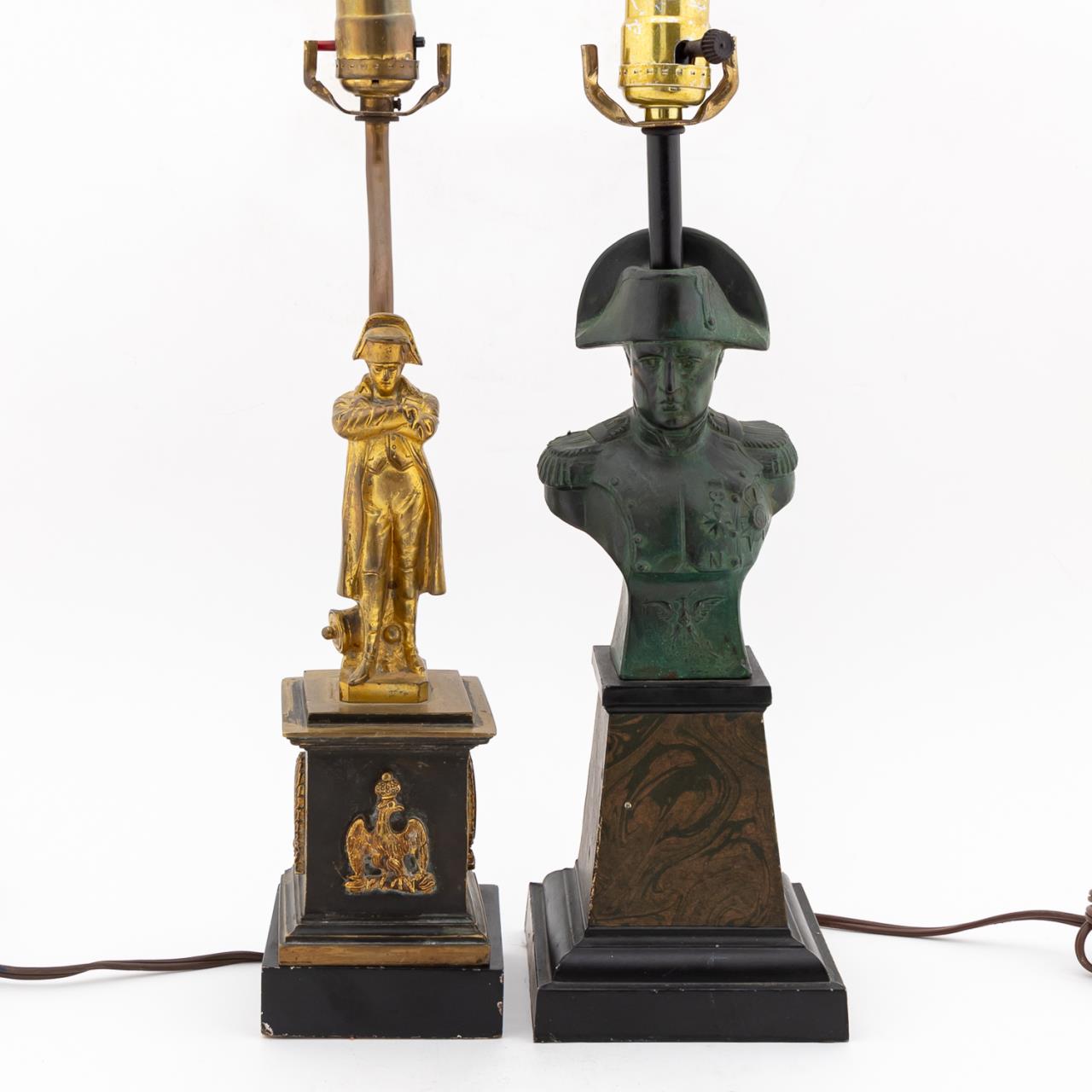 2 PCS, NAPOLEON FIGURAL TABLE LAMPS