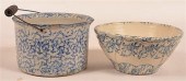 2 PCS. OF BLUE SPONGE DECORATE