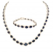 2 PCS. OF SAPPHIRE & DIAMOND J