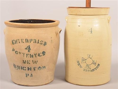 2 PCS. OF STONEWARE BY ENTERPRISE