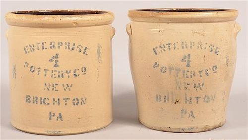 2 PCS. OF STONEWARE BY ENTERPRISE