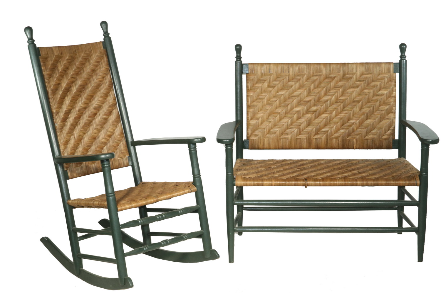 (2 PCS) PAINTED PORCH FURNITURE (2)