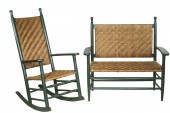 (2 PCS) PAINTED PORCH FURNITUR
