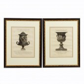 2 PCS, PIRANESI CLASSICAL URN