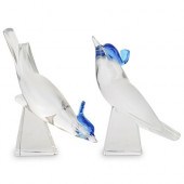 (2 PCS) RETIRED LALIQUE CRYSTA