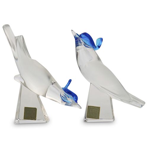 (2 PCS) RETIRED LALIQUE CRYSTAL