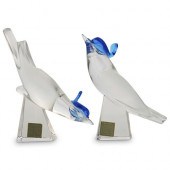 (2 PCS) RETIRED LALIQUE CRYSTA