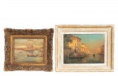 2 PCS, VENETIAN CITYSCENE OIL