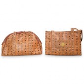(2 PCS) VINTAGE MCM MONOGRAMME