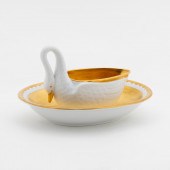 2 PCS, VISTA ALEGRE SWAN SAUCE
