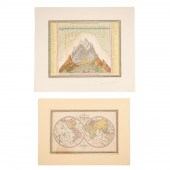 2 PCS, WORLD ENGRAVINGS BY COW