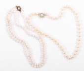(2) Pearl and Opal bead neckla