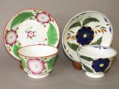 2 PEARLWARE HANDLELESS CUPS &