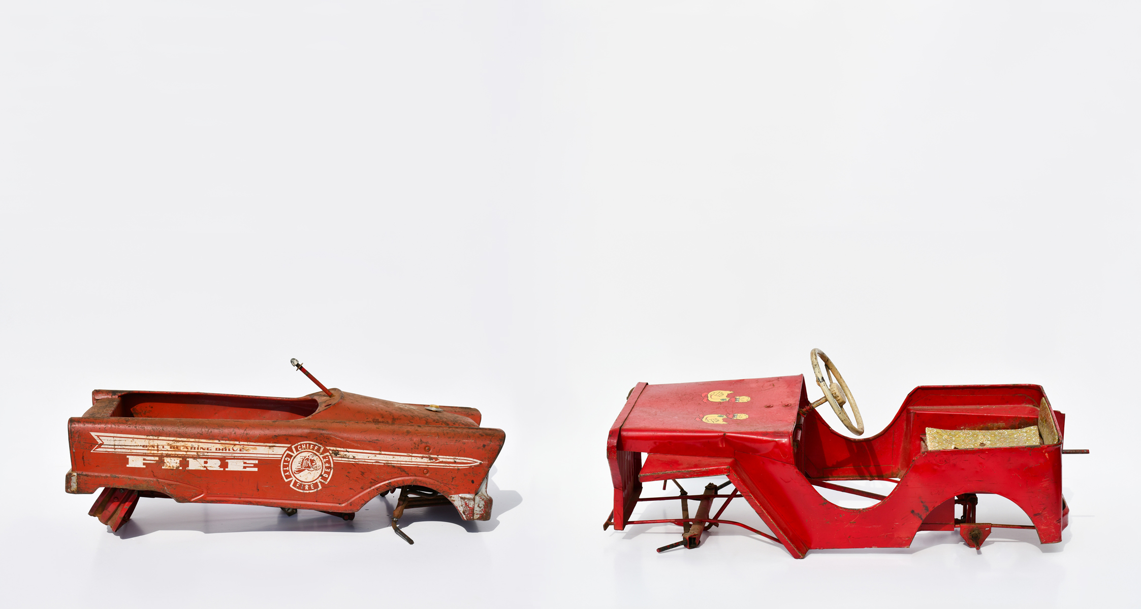 2 PEDAL CAR BODIES: 1) City Fire