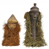 (2) PENDE PEOPLE CARVED WOOD A