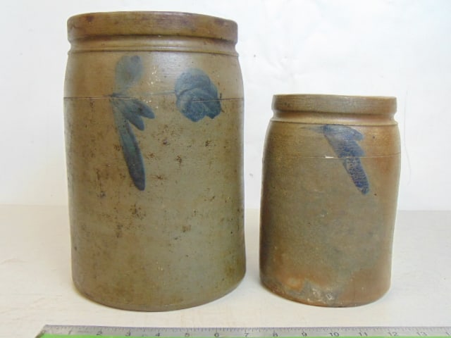 2 PENNSYLVANIA STONEWARE CROCKS