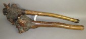 2 PENOBSCOT ATTRIBUTED WOODEN