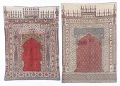 2 PERSIAN BLOCK PRINTED TEXTIL