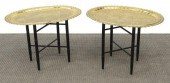 (2) PERSIAN POLISHED BRASS TEA