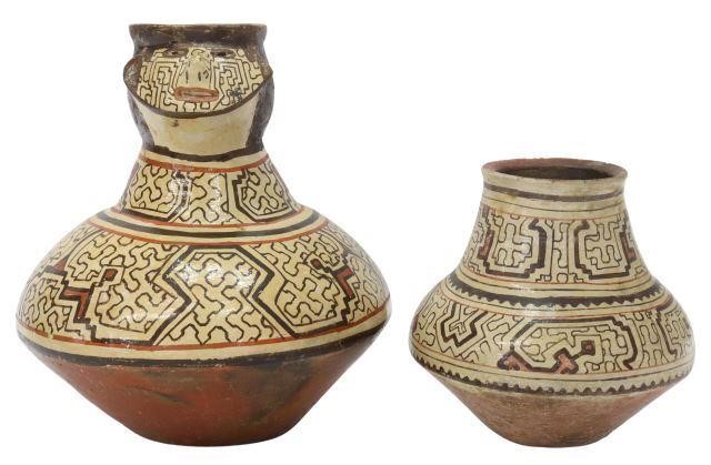 (2) PERUVIAN SHIPIBO-CONIBO POTTERY