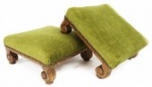(2) PETITE FRENCH MOHAIR UPHOL