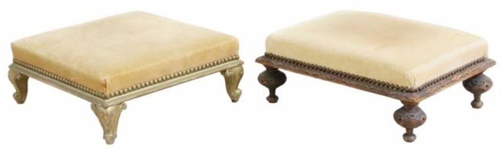 (2) PETITE FRENCH YELLOW VELVET