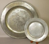 2 PEWTER DISHESca. 1810 & earl