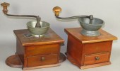2 PEWTER TOPPED DRAWER BOX COF