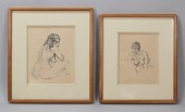 2 PHILIP REISMAN PEN & INK NUD