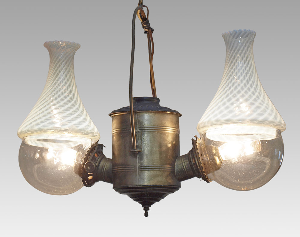 2 PIECE ANGLE LAMP COMPANY LAMPS: