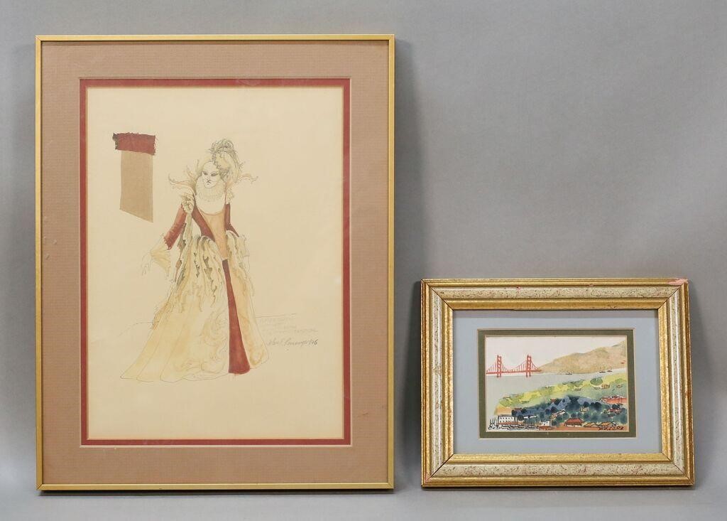 2 PIECE ART LOT JOHN PENNOYER,