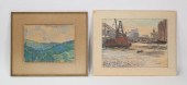 2 PIECE ART LOT M. SELLERS & F
