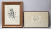 2 PIECE ART LOT PORTRAITS2 pie