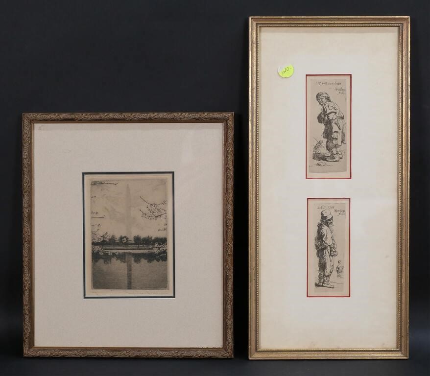 2 PIECE ART LOT REMBRANDT & DON