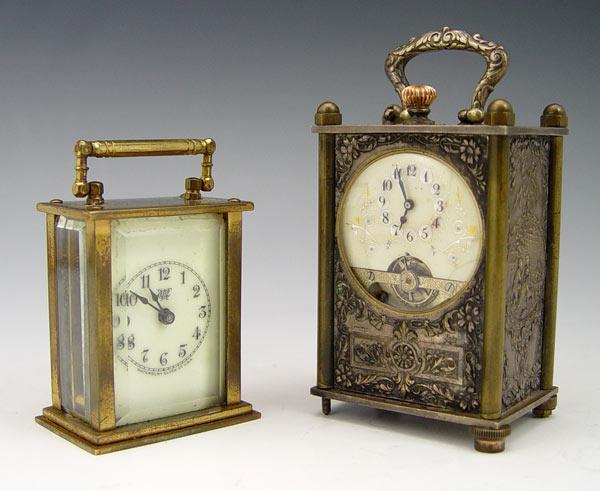 2 PIECE CARRIAGE CLOCKS FRENCH