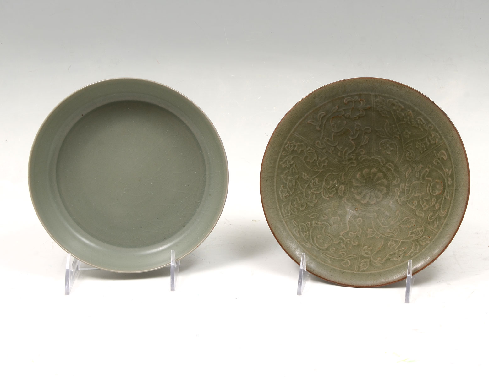 2 PIECE CHINESE CELADON BOWLS: