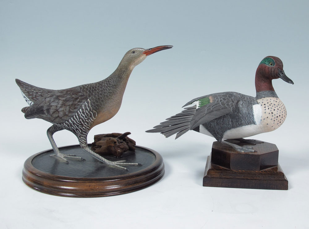 2 PIECE DOUG CHEEZUM BIRD CARVINGS:
