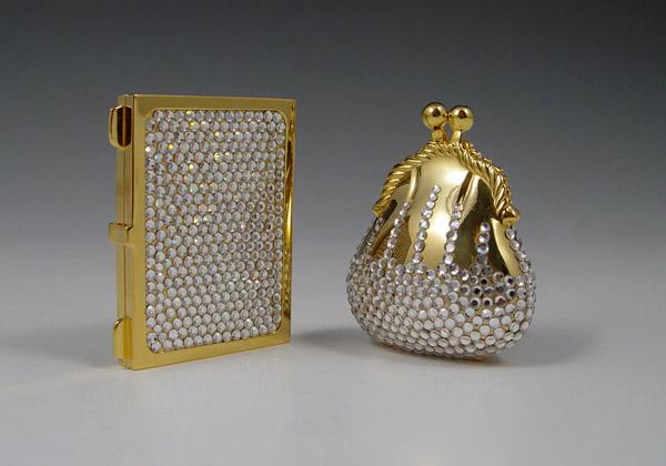 2 PIECE JUDITH LEIBER PILL BOX &