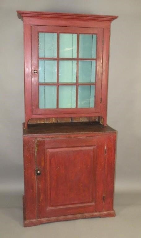 2 PIECE KITCHEN CUPBOARDca. 1800;