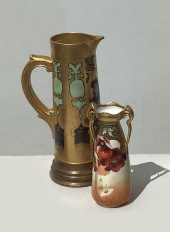 2 PIECE LARGE CERAMIC PITCHER