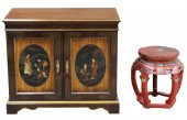 2 PIECE LOT OF DECORATIVE FURN