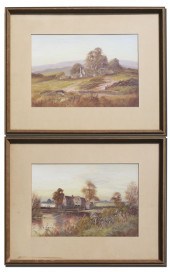 2 PIECE LOT OF GOUACHE LANDSCA